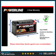 EFB Battery fits AUDI Q7 A5 A7 RS6 A8 S8 R8 SPYDER S7 Stop Start 019 EFB