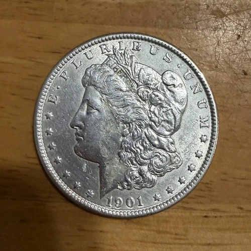 uncirculated details 1901 Philadelphia mint Morgan silver dollar