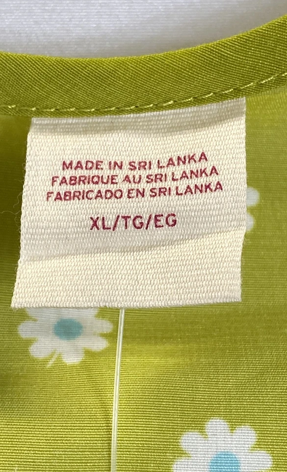 Blusa floral verde Levi's para mujer XL NUEVA CON ETIQUETAS Foto 4 de 4