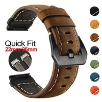 Quick Fit Leather Strap Band For Garmin Fenix 8 E 7 7X 6 6X Epix Pro 5 5X Plus
