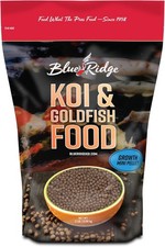 Blue Ridge Koi Fish Food 2lb - Koi Food Mini Growth Formula, Goldfish Food, Prem