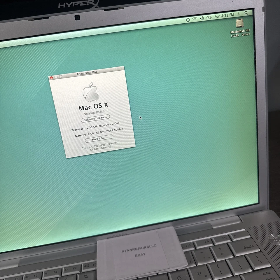 Apple MacBook Pro 15" A1211 2gb ram 120GB HDD SEM LEITURA DE BATERIA! - Imagem 2 de 4