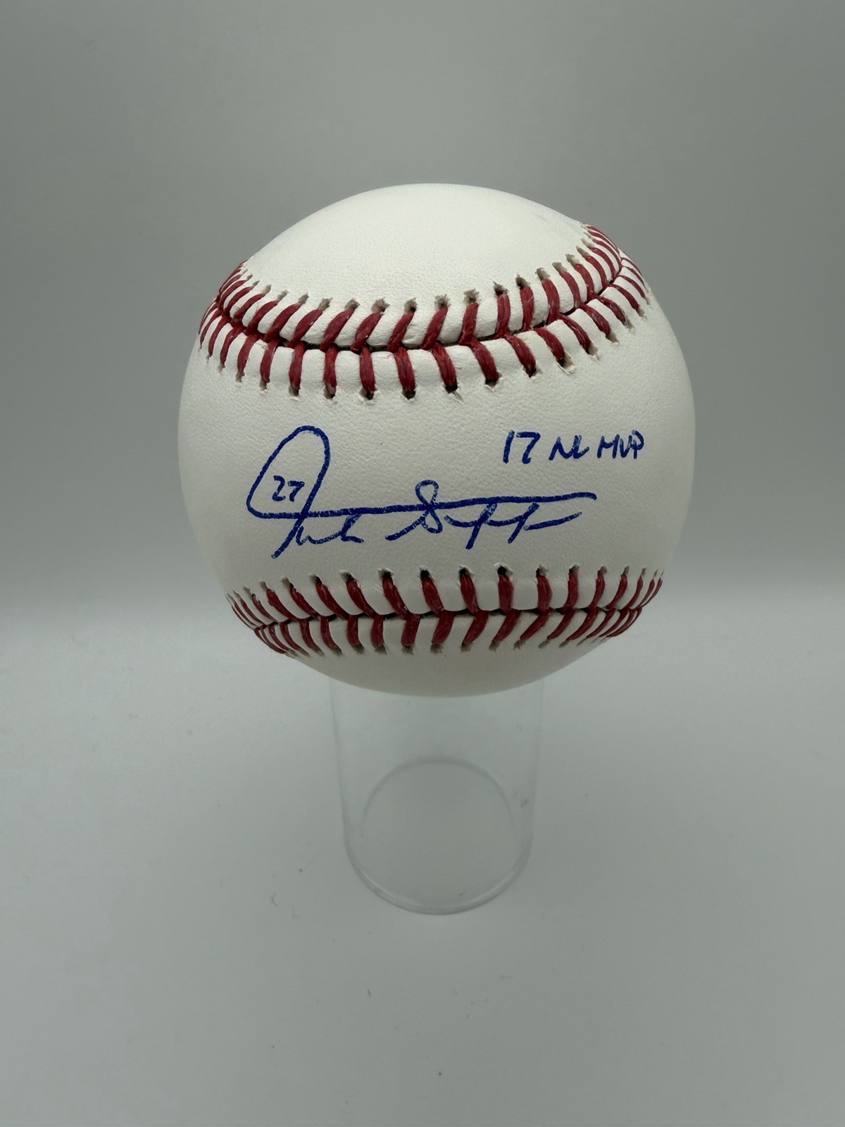 Giancarlo Stanton Signed Baseball 17 NL MVP Inscribed Auto JSA COA | eBay