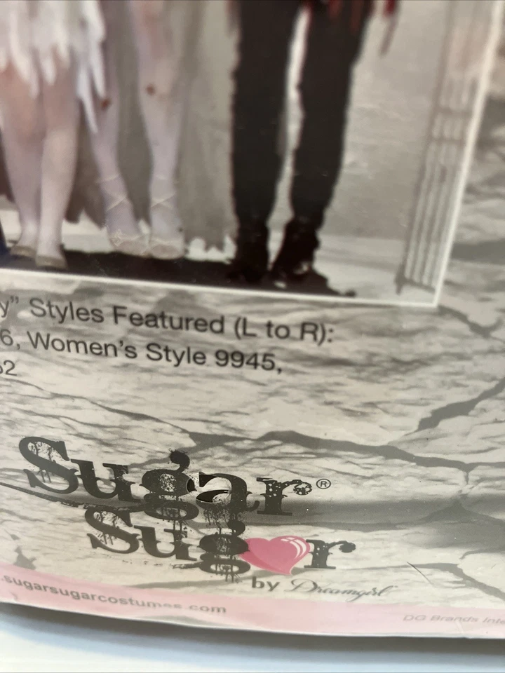 DULCE N ESPELUZNANTE ESQUELETO FANTASMA HALLOWEEN DISFRAZ LG 10-12 Sugar N Sugar Dreamgirl Foto 4 de 4