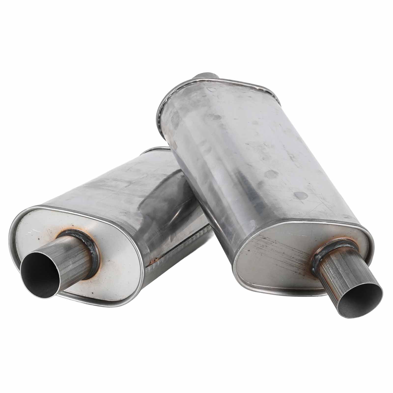 71226 Performance Exhaust Muffler 409S 2.5" Offset In / 2.5" Center Out ...