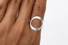 Solid 925 Sterling Silver Circle Band & Statement Ring Handmade Ring All Size
