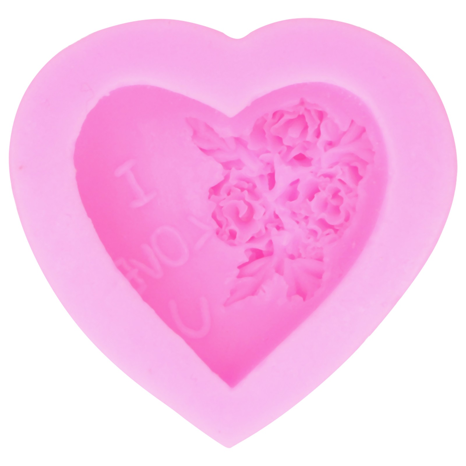 Silicone Mold 3‑Dimensional Heart Shaped Rose Flower LOVE Cake Chocolate Soa