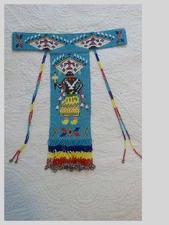 beaded Gaan dancer puberty Apache T Necklace 12 x 15