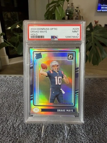 Drake Maye Rookie PSA 9 2024 Panini Donruss Optic Rated RC 229 Holo Patriots 🔥