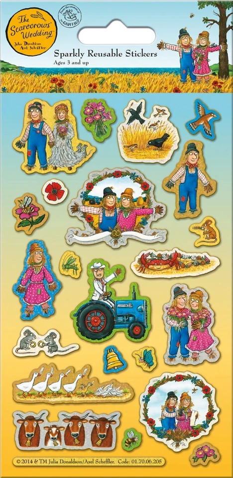 The Scarecrows Wife - Fun Foiled Stickers sheet Official Product Julia Donaldson