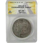 1891 CC Morgan Dollar EF 45 Details ANACS Silver $1 Coin SKU:I21338