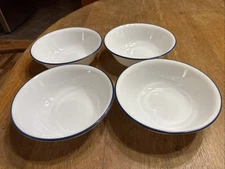 Corelle NAVY  BLUE Rimmed 6 1/4" Soup Cereal Salad Bowls