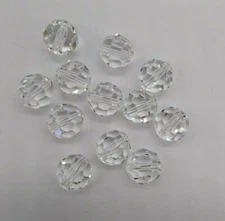 Swarovski Crystal Clear Round 5000 Beads; 5mm (24) 6mm (12) 7mm (12) 8mm (6)