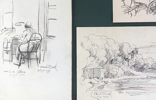 Early 1900’s EDWARD CASWELL N. Y. 4 Illustration People in Action - Picture 3 of 3