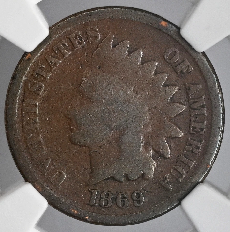 1869  1C INDIAN HEAD CENT (PENNY)  NGC G04 BN #2147062-037  "FRESHLY GRADED"! - Image 2 of 4