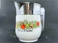 Vintage Gemco Corning Ware Pota Creme Creamer Pitcher Spice of Life