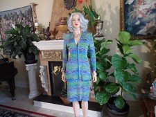 Missoni /Sacks Fifth Avenue Blue Multi Color Knit Skirt Suit Size IT 42/6- 44/8