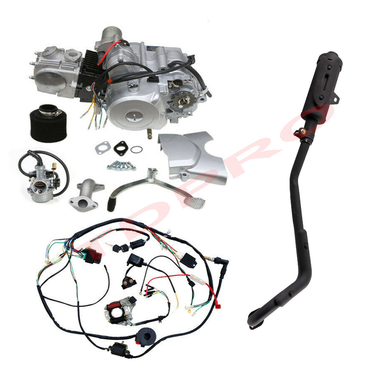 125cc Engine Motor Kit Semi Auto Electric Start ATV Quad Go Kart