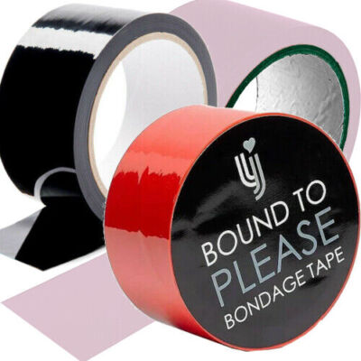 20m PVC BONDAGE TAPE BLACK RED PINK Bound to Please QUALITY 1, 2 3, 4