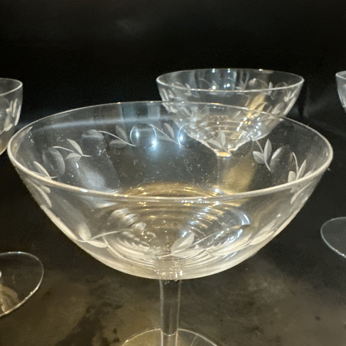 Fostoria Ingrid Older Cut 794 Set Of 5 Coupe Champagne Fostoria Ingrid Older Cut 794 Set Of 5 Coupe Champagne