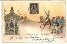 Afrique-SENEGAL –Diorama de Fachoda.Postée de St Louis en 1903.Cachet au dos.