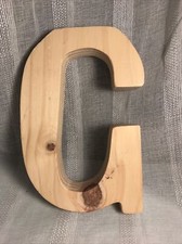 WALL DECOR Wood Rustic Letter  G  Initial Monogram Alphabet Wedding NEW Craft