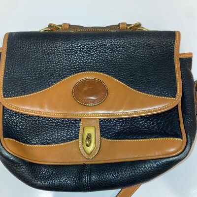 Vintage DOONEY & BOURKE AWL Dk blue leather Carrier messenger bag 