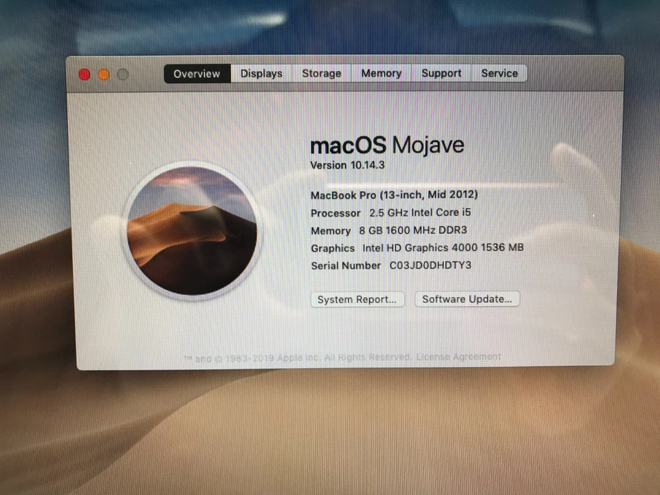 Apple MacBook Pro 13" A1278 2.5GHz Intel Core i5 8GB RAM 120GB SSD Mid 2012 - Image 3 of 4