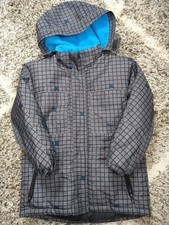 Kids Cherokee Outerwear Black Checkered Cold Weather Jacket Small 6/7 