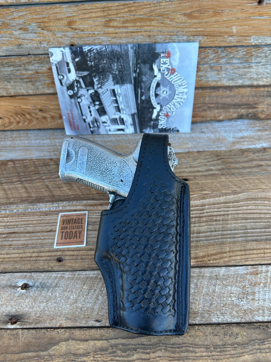 TEX SHOEMAKER ショットシェルポウチ Tex Shoemaker Oil Tan Basketweave Leather 35K Border Holster
