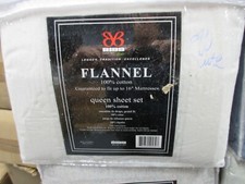 Bibb queen 100 Cotton Solid Flannel Sheet Set - Cozy, Soft, Deep Pocket Sheets