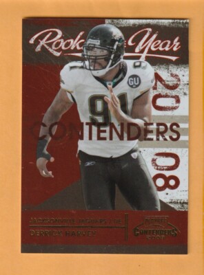 Derrick Harvey Jacksonville Jaguars 2008 Playoff Contenders ROY #7 /500 Florida