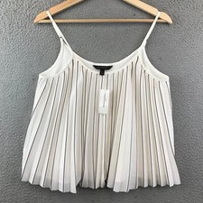 New Banana Republic Pleated Spaghetti Strap Cropped Top XS