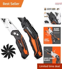 2-Pack Utility Knife SK5 Heavy Duty Retractable Box Cutter for Cardboard