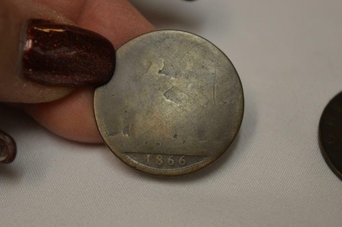 1 FRANCESE 10 CENTESIMI NAPOLEONE III - 2 PENNY BRITANNICO 1866 1906 1 MEZZO PENNY - Foto 4 di 12