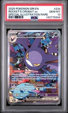 2025 POKEMON DRI EN-DESTINED RIVALS #234 TEAM ROCKET'S CROBAT EX PSA 10