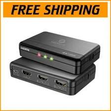 Compact HDMI Splitter 2-Port - Auto Downscale and EDID Management Compatible