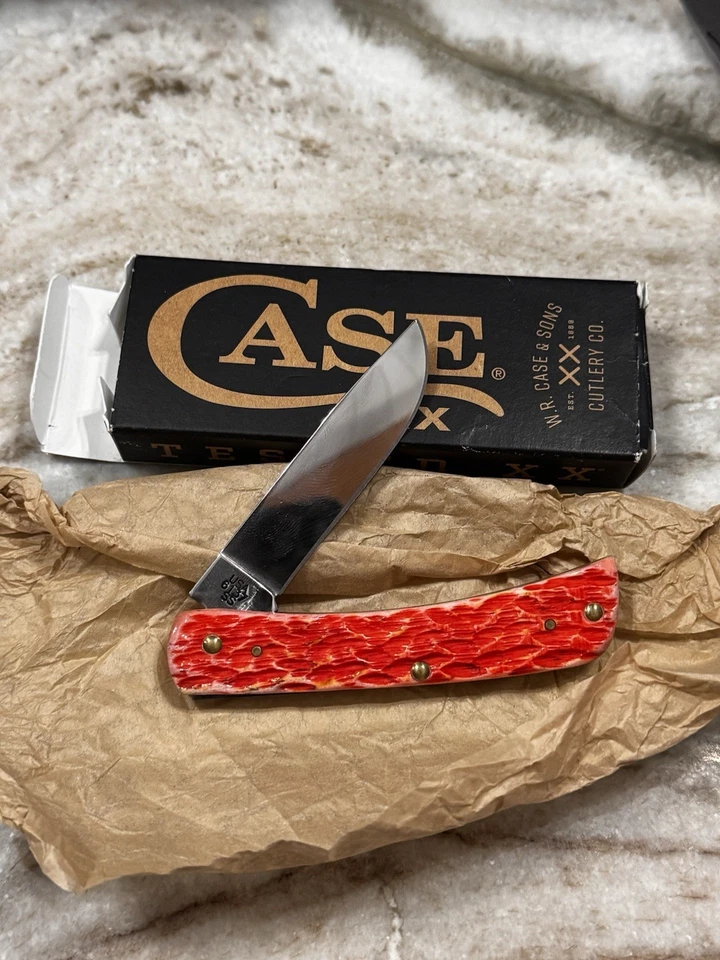 CASE XX Bone Sod Buster Jr. Burnt Salmon Bone - Image 2 of 2