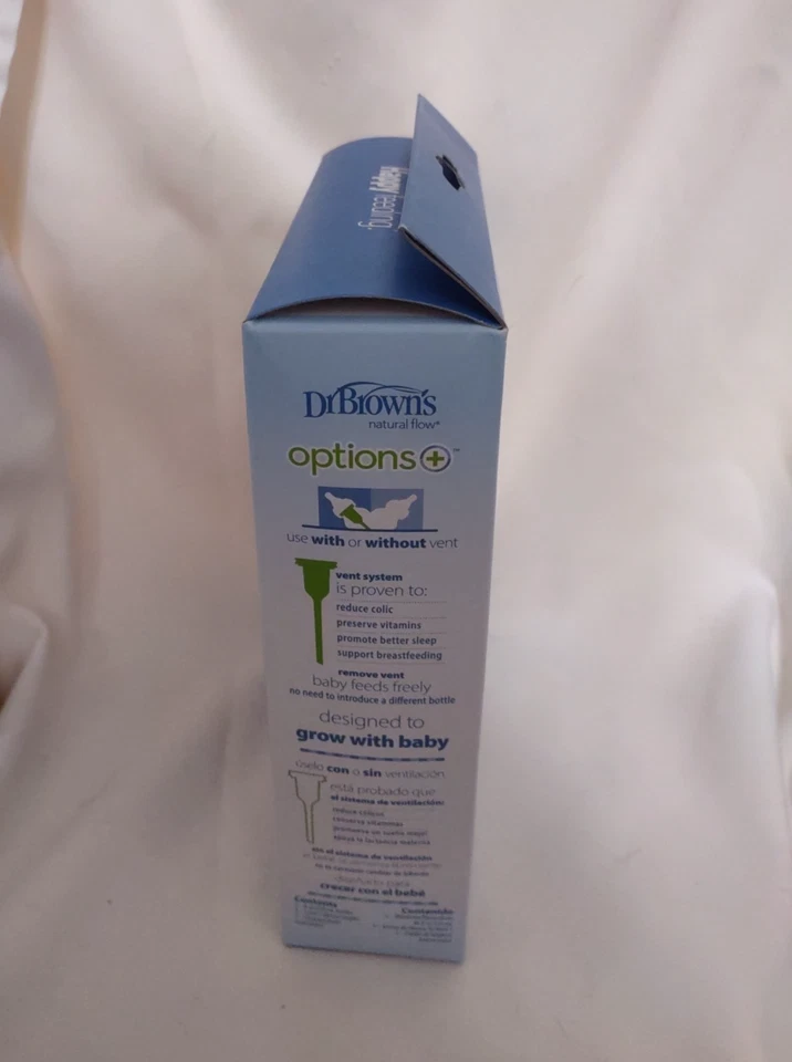 Biberón púrpura anticólicos Dr Brown's Natural Flow nivel uno paquete de tres 8 oz Foto 2 de 4