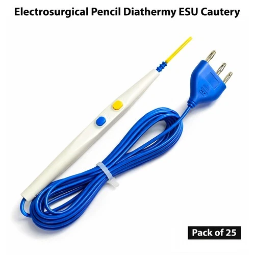 Diathermy ESU Cautery Electrosurgical Pencil with Blade Electrode Pack of 25 Pcs - product listing photo