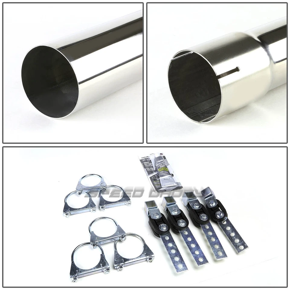 SISTEMA DE ESCAPE CATBACK PUNTA SILENCIADOR INCLINADO 3.5" PARA FORD F150 04-08 4.6/5.4 V8 Foto 4 de 4