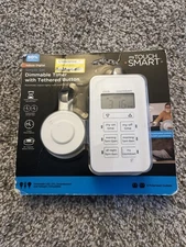 MyTouchSmart 81908352 White Digital Dimmable LED Timer With Tethered Button