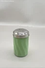 Jadeite Glass Salt Shaker Swirl Pattern Green Opaque Milk Glass Vintage