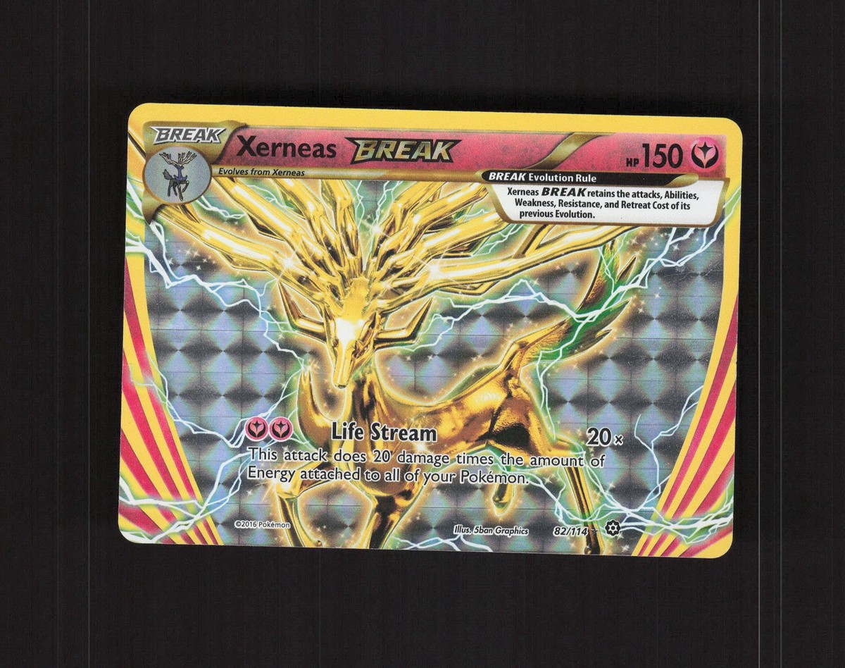 Xerneas BREAK 82/114 Steam Siege Full Art Ultra Rare Holo Pokemon Card LP Xerneas BREAK 82/114 Steam Siege Full Art Ultra Rare Holo Pokemon Card LP