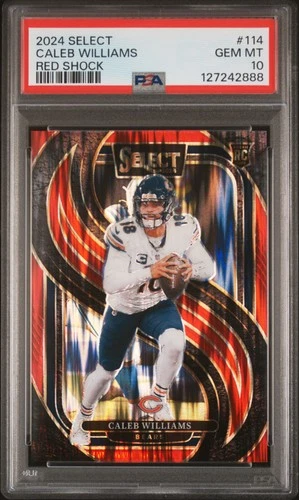 2024 PANINI SELECT RED SHOCK #114 CALEB WILLIAMS 110/249 PSA 10