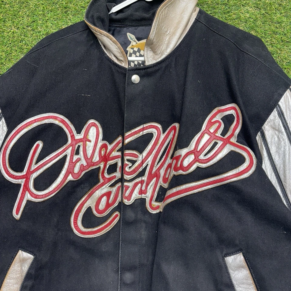 Dale Earnhardt Winston Cup Racing Jacket Mens Large Jeff Hamilton Vintage 90s - Image 3 of 4