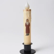 Country Primitive Christmas Belsnickle Santa Timer Taper Candle 7"