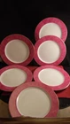 Bernardaud Nuagé Raspberry 30 Porcelain Presentation Plates Set of 6