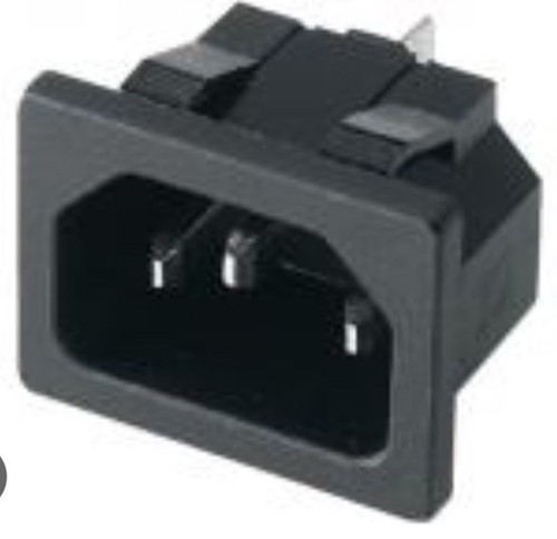 C14 IEC Panel Mount Inlet 10A 250v Chassis Socket Connector - Picture 3 of 4