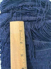 3" Navy Blue Fringe Trim - Approx 120”